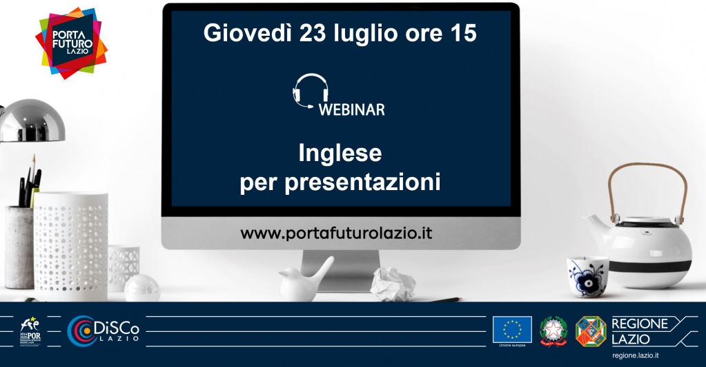 Porta Futuro Lazio Non Perdere Il Webinar Inglese Per Presentazioni Del 23 Luglio Prenotati Qui T Co 4gnkznwo1i Regionelazio Unitusdistu Sapienzaroma Elearning Fad Inglese Formazione T Co Ipbqhwuiix