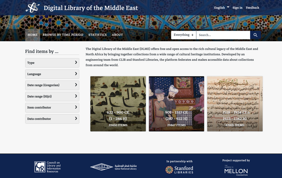 LibraryJournal's tweet photo. NEW Research Resource: CLIR and Stanford #Libraries Announce Digital Library of the Middle East Platform https://t.co/2I2deYX8Mo #DLME https://t.co/zDex8EVME7