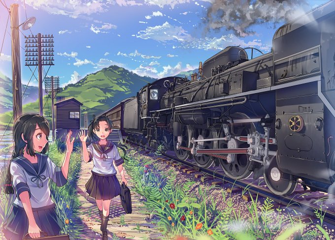 「何かを持っている 電車」のTwitter画像/イラスト(古い順)