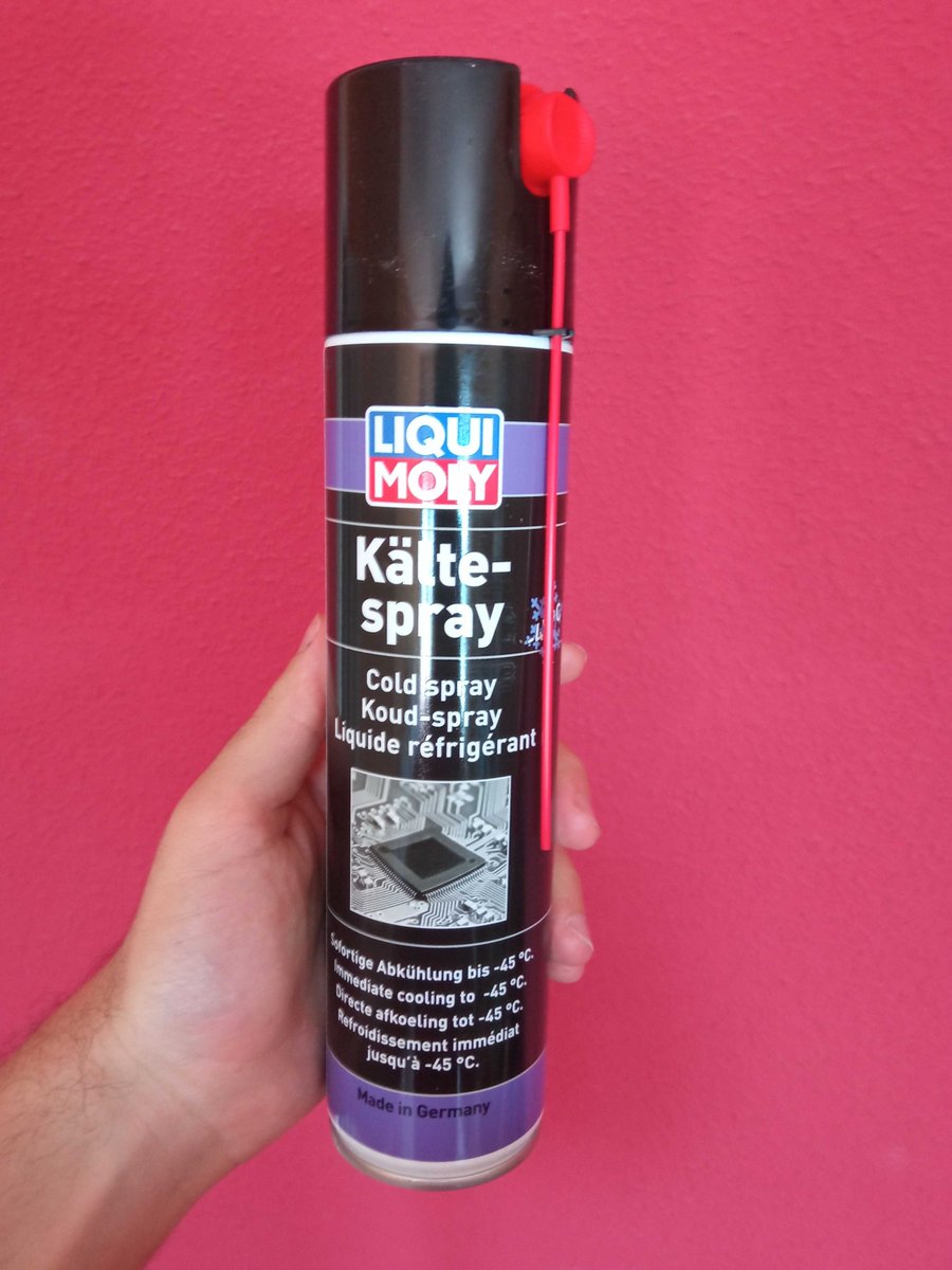 Andres_2DMat's tweet photo. Two weeks ago I measured the spectral shift of a red LED upon warming up: https://t.co/YRVyLxiwTX

I got this cooler spray (-45ºC) and I needed to try it. So I put the LED into a mug I sprayed and measured the spectrum with my homebuilt spectrometer. Cool tunable light source! https://t.co/2WhlyjtW21