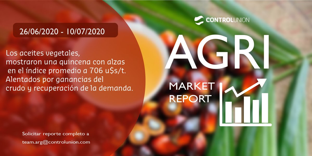 • Agri Market Report • 
Período 26/06/20 - 10/07/2020 
Solicitar reporte completo a team.arg@controlunion.com