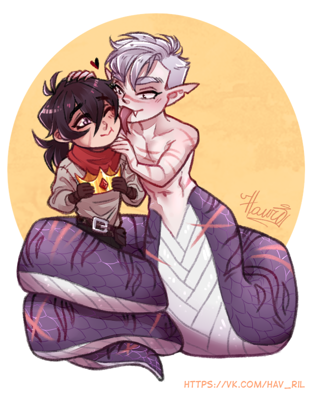 Harvi_YS's tweet photo. More arts for @rusheithzine !!!😃
This time AU with Naga!Shiro and TombRaider!Keith 🐍

#voltron #sheith #shiro #keith #rusheithzine https://t.co/ulRR3THvaa