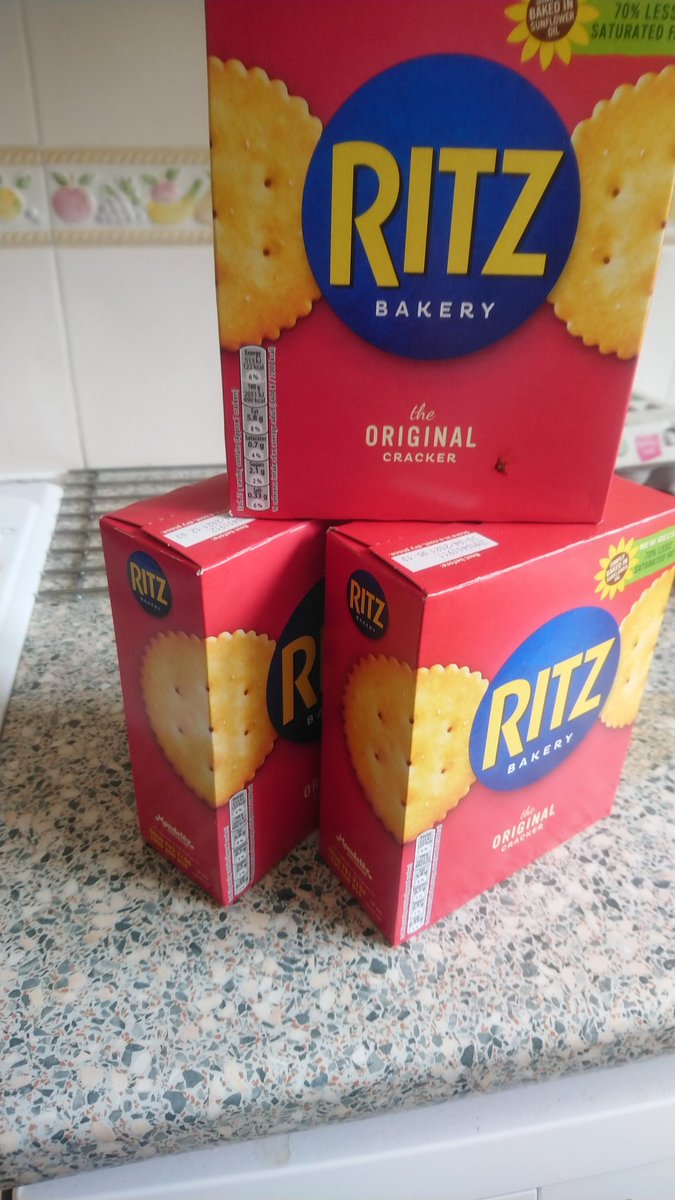 Finally! Got some supplies to last me a while, well maybe a fortnight. <a href="/Ritzcrackers/">RITZ Crackers</a> <a href="/sainsburys/">Sainsbury's</a>