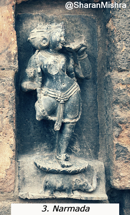 List of 64  #Yoginis at  #Chausathi  #Jogini  #Temple ( #Hirapur), near  #Bhubaneswar  #Odisha 1) Maya - standing on a corpse lying straight2) Tara - mounted on a corpse in bent knee pose3) Narmada - standing on an elephant4) Yamuna - standing on a tortoise #Tantra  #Tantric  #Yogini