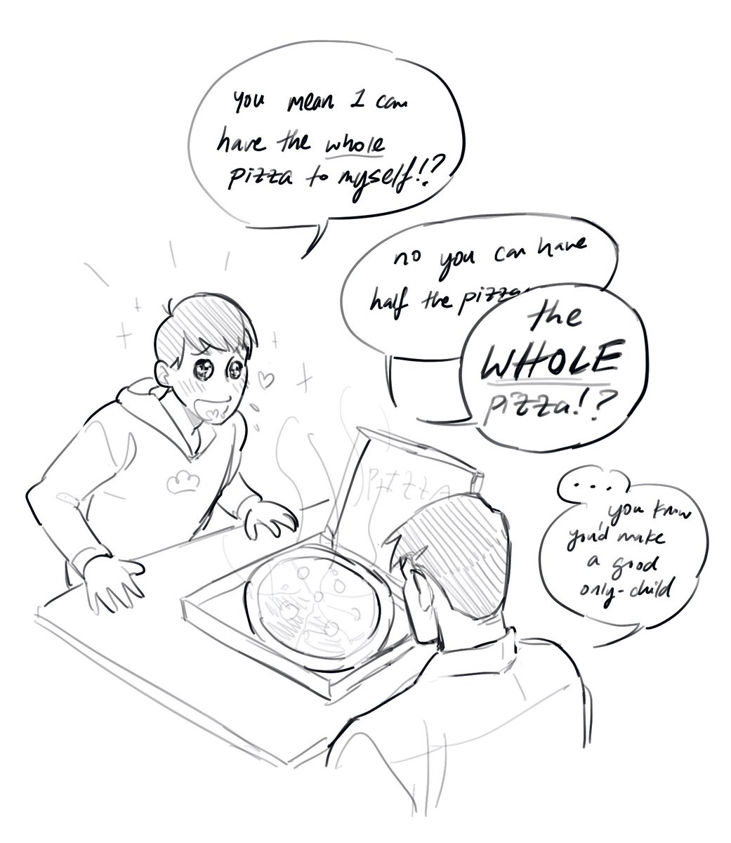 Osomatsu getting pizza at Tougou's for the first time 