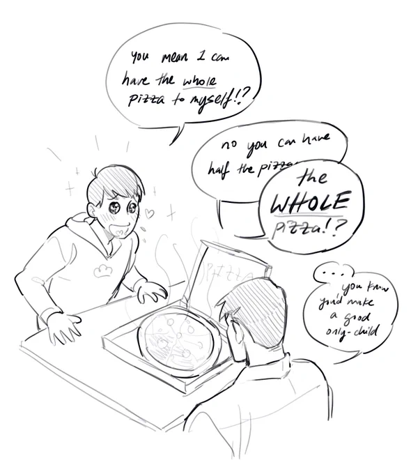 Osomatsu getting pizza at Tougou's for the first time 