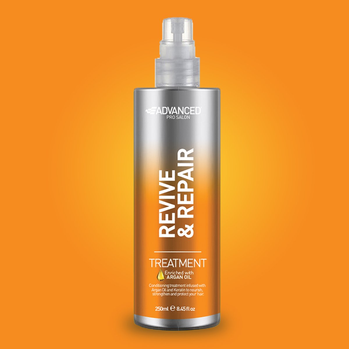 AdvProSalon's tweet photo. Don't forget to care for hair between salon appointments with our Revive &amp; Repair Treatment. Infused with Argan Oil and Keratin, it nourishes, strengths and protects your hair. 🧡 https://t.co/ltVQRxJzMU
