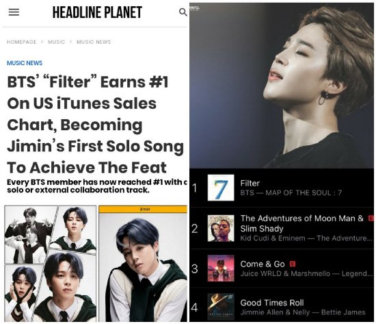 JiminMalaysia's tweet photo. #JIMIN ARTICLE [150720] - 7
Naver 💛✅ + Non Naver

Filter x Overseas radio stations
16 https://t.co/TptQt4Q7NB

Jimin x Elite Daily
17 https://t.co/wMycbftGWB

#FilterNo1US &amp; Jimins songs achievements
18 https://t.co/WBLmUkBHUN https://t.co/3GtCXt4RPt