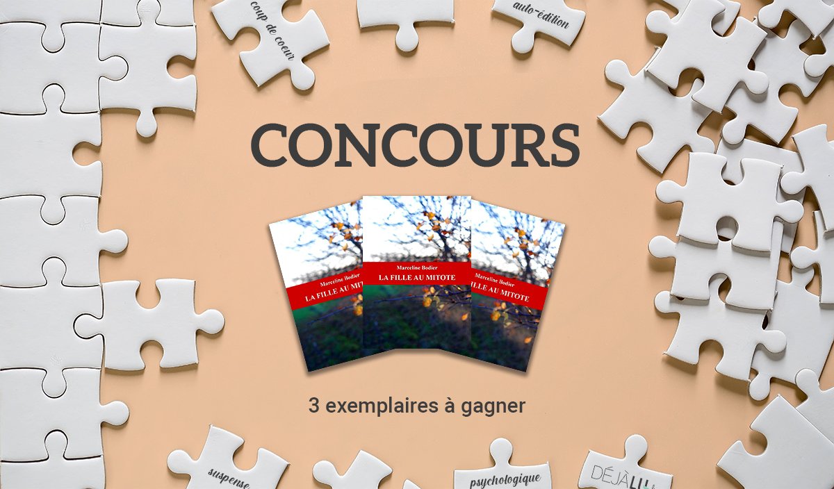 DejaLu_fr's tweet photo. #JeuConcours 🥳
Pour fêter #1an du club #UniversAutoEdition tentez de remporter un #RomanPsychologique coups de ❤️ de l'équipe : #LaFilleAuMitote de Marceline Bodier (@Librinova )
3 exemplaires sont en jeu 👉 https://t.co/0msMjUKVnL https://t.co/M0BtvKVQrq
