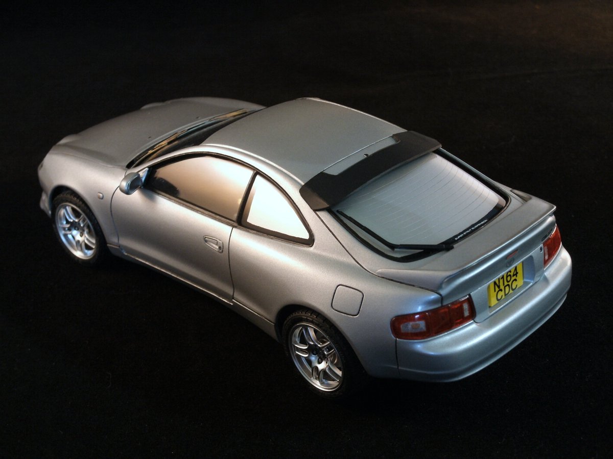 HirakawaDavid's tweet photo. A build of the Celica. And there it was, a close enough approximation of it though the rear spoiler wasn't exactly right however I was pleased with the result. #HirakawaStudios #Toyota #Celica #SSIII #Tamiya #Scalemodel https://t.co/TIBXXwc3cg