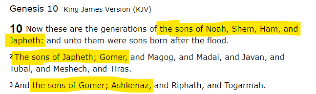 Its EASY, but too many ppl are being WILLFULLY IGNORANT1-"Semitic" DERIVES from Biblical word "Shem", who was 1 of Noah's sons (GEN 10:1)2-Shem's descendants were NOT Ashkenazi, etc. They were descendants from Japheth (GEN 10:2-5), who's NOT a SHEMITE. So they are NOT SEMITIC