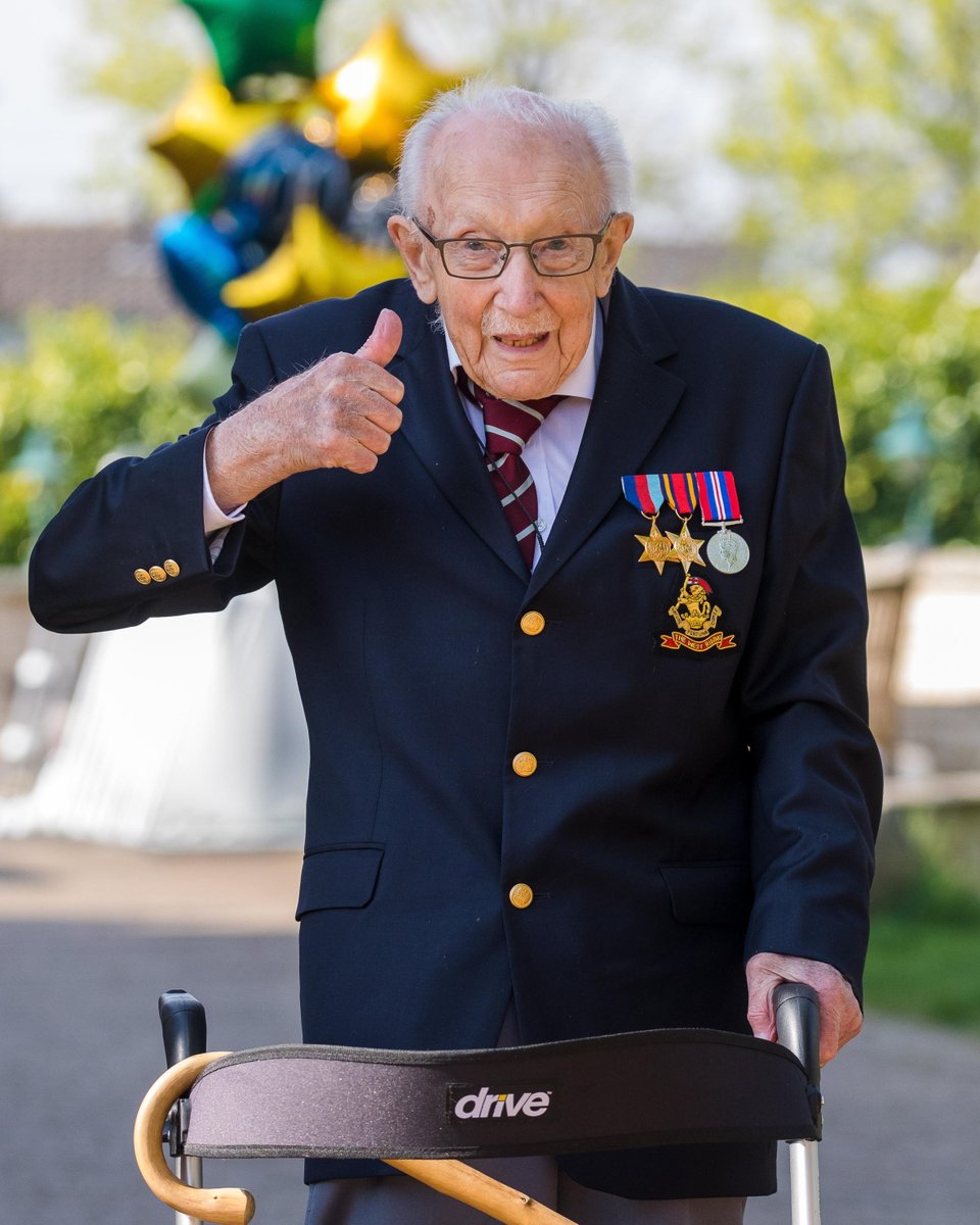 crownchronicles's tweet photo. Captain Tom Moore will be heading to Windsor Castle on  Friday to receive the Knighthood he was awarded in May. 

Tom raised over £30 million for the NHS. https://t.co/WKSUi3PAXS