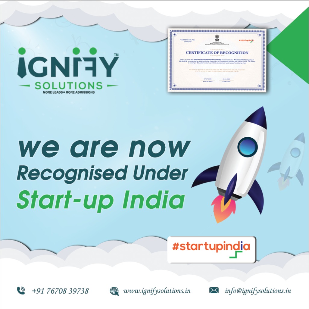 IgnifyS's tweet photo. 📣 Proud to announce that Ignify Solutions Pvt Ltd is now a recognised entity under "#StartupIndia"...

🖋 Determined to provide customized #admission solutions to all #schools and #colleges, #Ignify is committed to offering its stakeholders professional #guidance for #scaling up https://t.co/Xjm8LZl6GQ