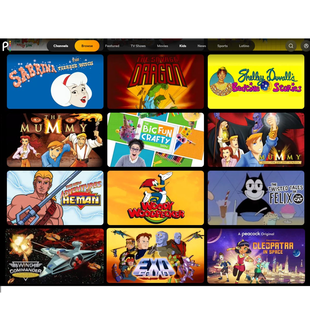 geekbroll's tweet photo. The #PeacockTV browser interface is a MILLION times better than the interface on the Flex box I've been using.
#TheMummy #SavageDragon #WingCommander #ExoSquad #Sabrina #MOTU #MastersoftheUniverse #TheNewAdventuresofHeMan #WingCommanderAcademy #WoodyWoodpecker #FelixTheCat https://t.co/tYscXS7MY1