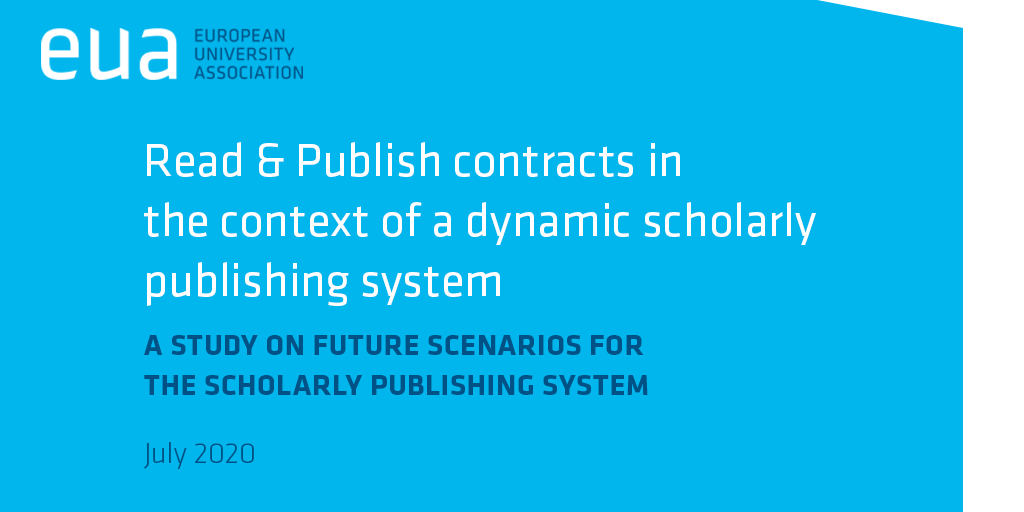euatweets's tweet photo. EUA and a coalition of 24 organisations have released a new study by @TechnopolisGrp on #ScholarlyPublishing models, investigating the implications of Read &amp; Publish agreements: https://t.co/l6J3hm96Xl #OpenAccess #OA https://t.co/UxZ7GuJMko