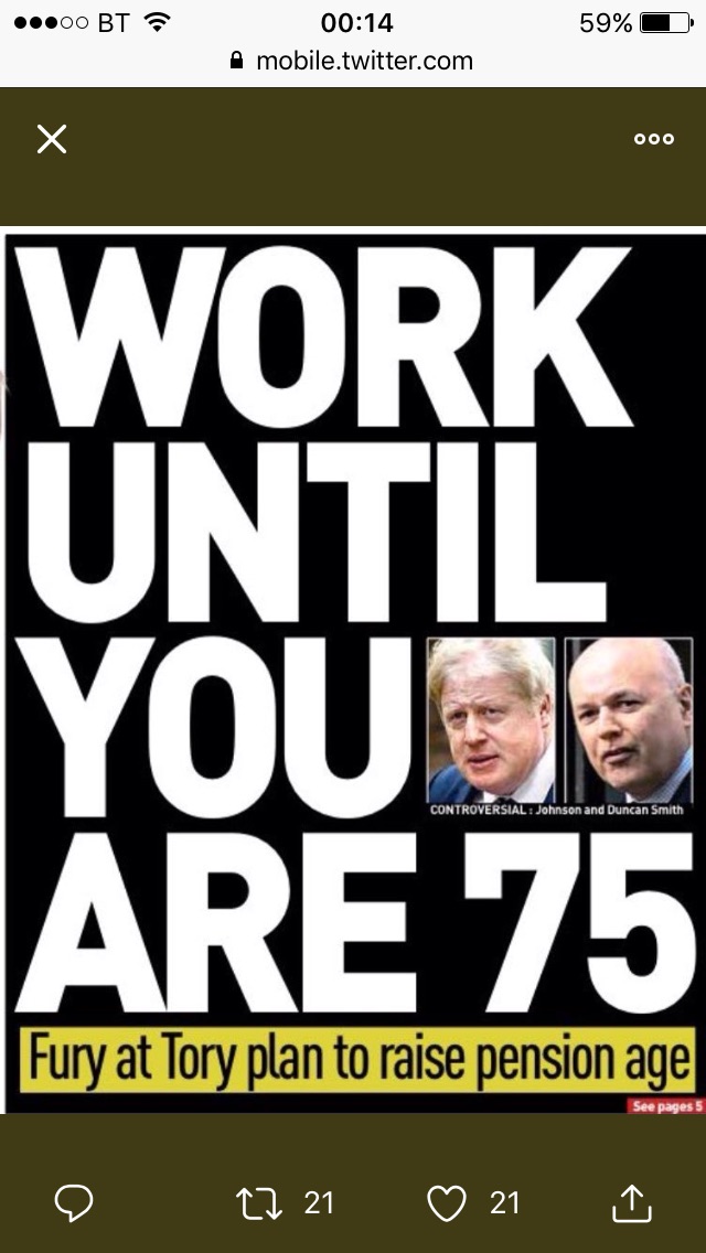 retrowedding68's tweet photo. If Ur young and REALLY care about equality you may wish to support your grans who started work 15/16 paid their dues bought your mums dads up and you! working till 66 during covid as no pension disgusting
Fight young people for yourselves too๐๐ผ#ReturnOurPensions #Jobs4TheYoung https://t.co/dA4JrZzEWK