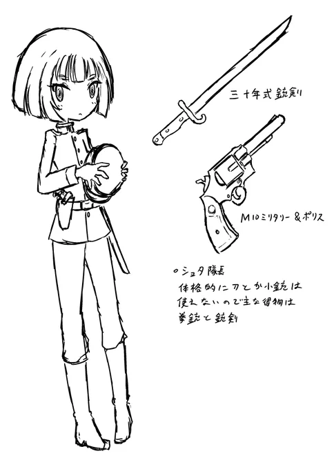 オリジナル隊長ってのが流行ってるぽいからうちのめいじ館の隊長くんと鬼神丸といずみー描いた 