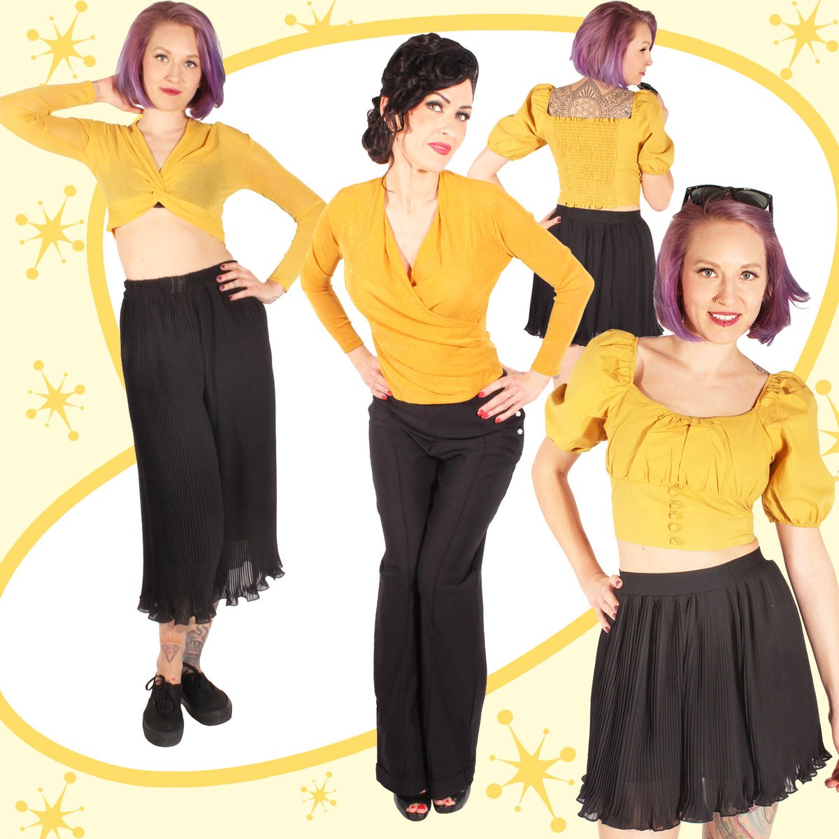 goinsaneshop's tweet photo. 🌞Hello Sunshine 🌞Hole dir den Sonnenschein in den Kleiderschrank. Unsere tollen Schmuckstücke von #SugarShock gibt es auch in genialem gelb! 🥰
📦 ab 25€ versandkostenfrei bestellen unter:
https://t.co/vbCgmo877v
#retro #rockabilly #uniquevintage #sommer2020 #rockabillynews https://t.co/yJp4rkYH0E