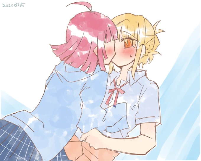 あいりな不意打ちキス 