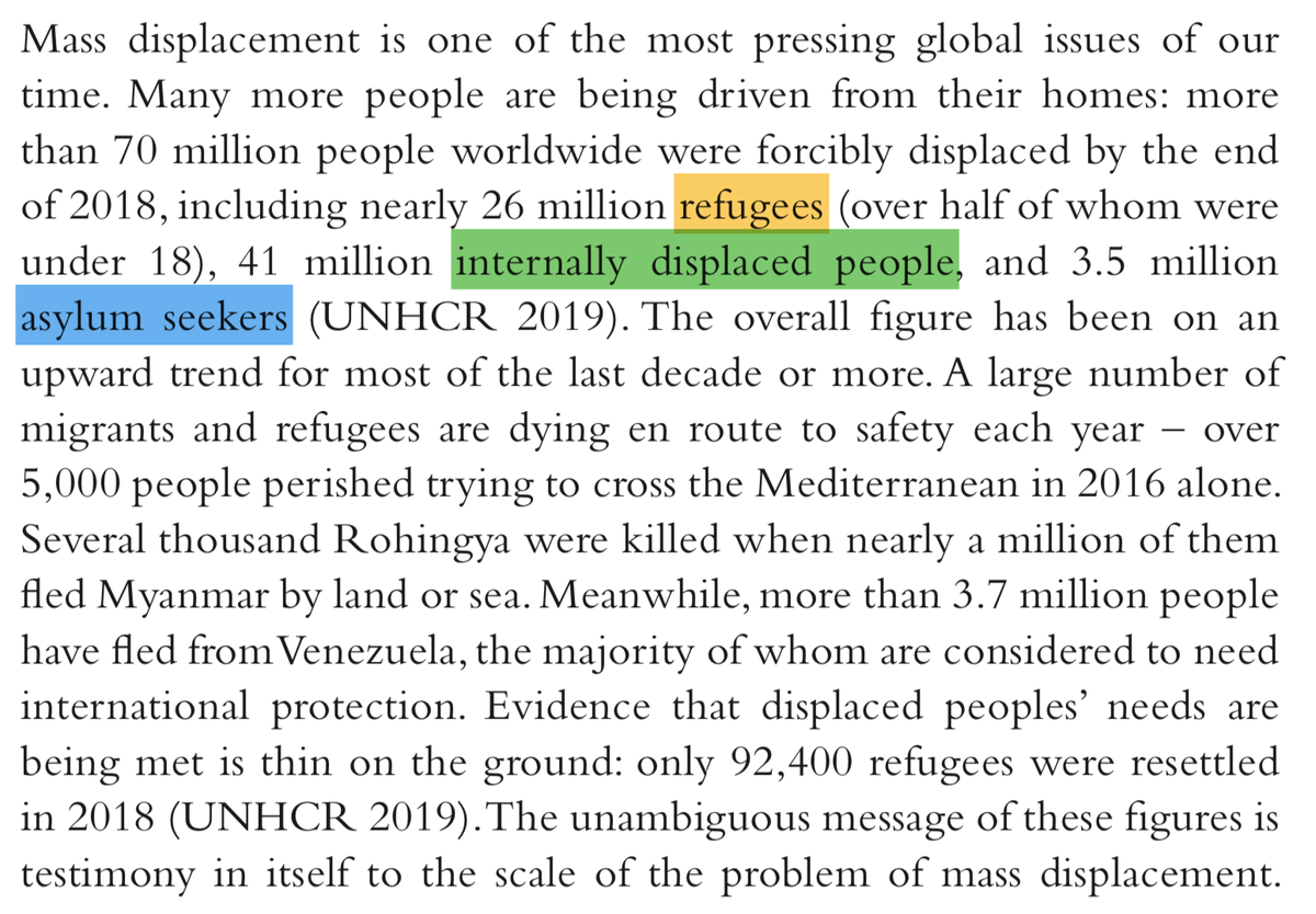 This isn't a book about solutions to mass displacement (subtitle notwithstanding)—it's about refugees. And yet like all of these books it wants to hit you with the BIG number, "more than 70 million people", even though most of those people aren't refugees.