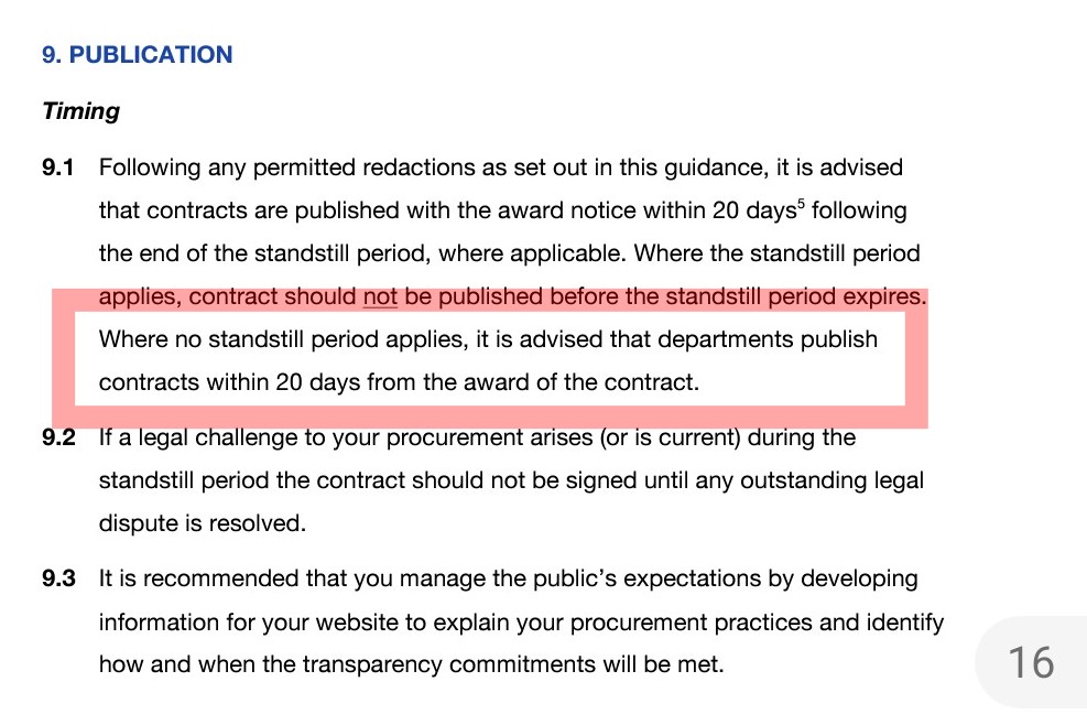 3. The other contracts entered into with Pestfix are supposed to have been published within a 20 day period. So why has Government not published them? And what else did Government buy - the gloves and masks it originally spoke of? ( https://assets.publishing.service.gov.uk/government/uploads/system/uploads/attachment_data/file/666728/Guidance_Publication_of_New_Central_Government_Tender_documents__and_Contracts_2017__1___1_.pdf)