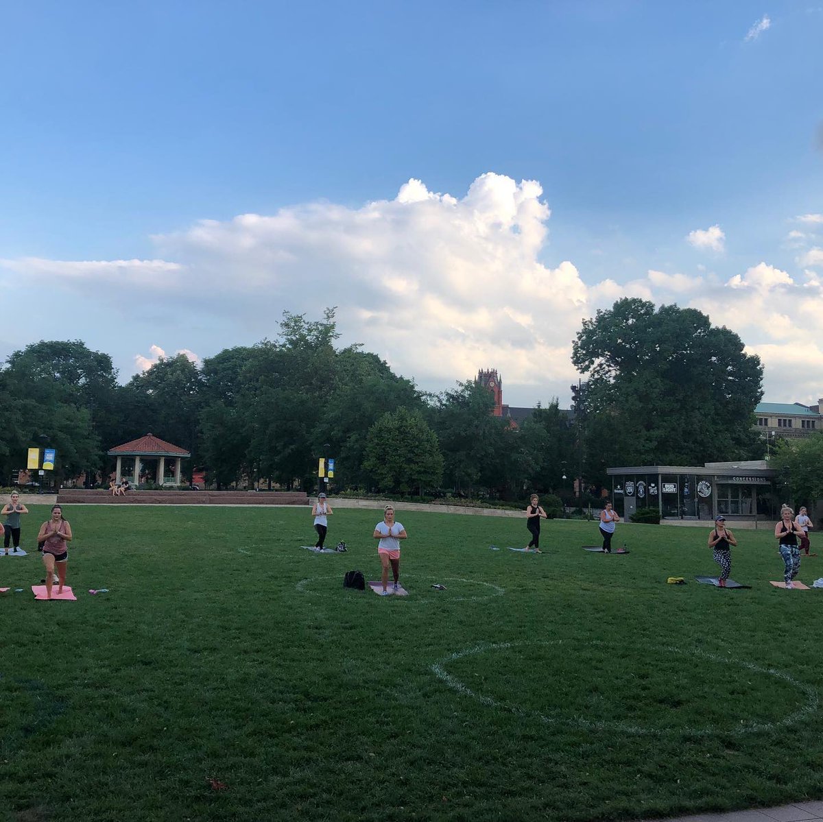 Are you looking for an excuse to get outside? Workout on the Green is back <a href="/WashingtonPark/">Washington Park</a>! You’ll notice circles have been spray painted onto the lawn so people can keep a safe distance from one another. The Porch is also back open 7 days a week! <a href="/FOX19/">FOX19 NOW</a>