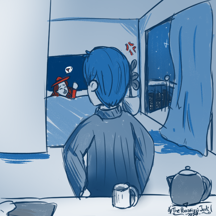 paastizzi's tweet photo. A little Carulia comic I whipped up, as a scenario that would be bound to happen when Carmen visits Julia's apartment to drop something off to her

#carulia #carmensandiego  #juliaargent #witwics https://t.co/B21zctFtcQ