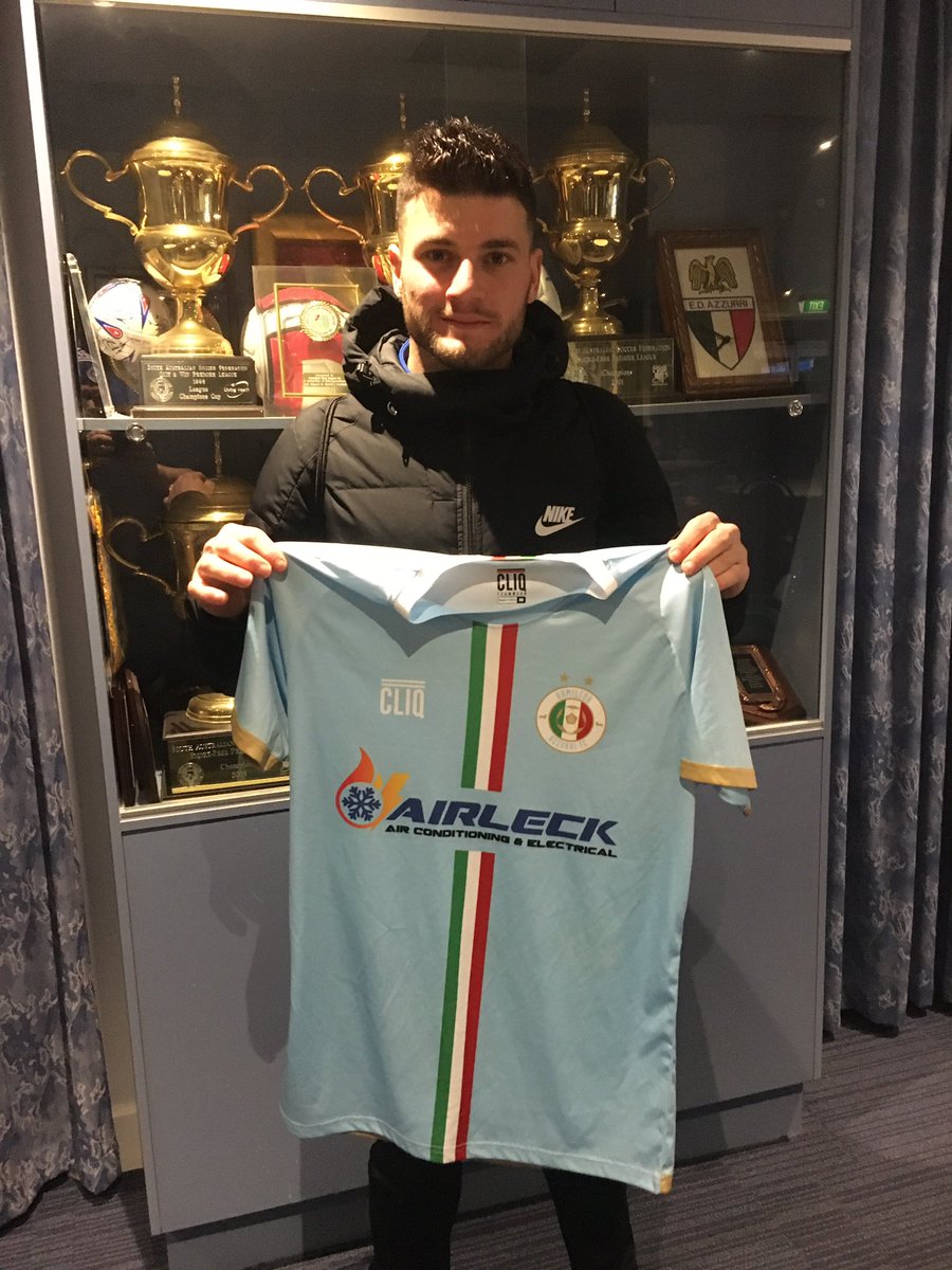 AdelBlueEagles's tweet photo. Azzurri Shirt swap - @DanteIsla9 he has worn the shirt of Settore giovanili Racing Club, Torrecuso italia , Astrea italia , Union san giorgio italia snd currently playing at @AdelBlueEagles   Tonite the shirt of @HamiltonAzzurri Good luck guys for the season #Forzaazzurri https://t.co/VwInt8FN17