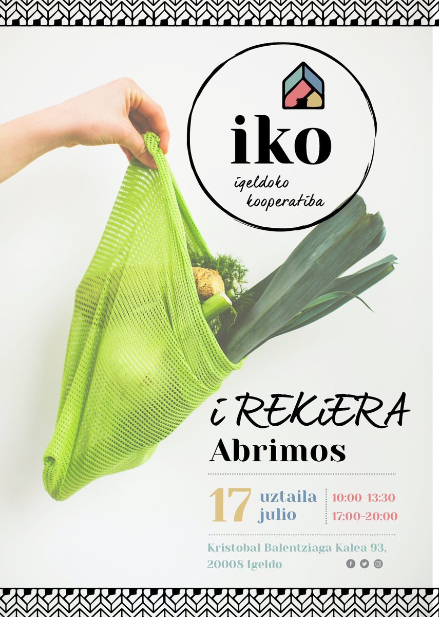 Azken orduko atzerapenak direla eta... azkenik, ostirala uztailak 17an irekiko ditugu dendako ateak.. bertan itxaroten zaituztegu!  //  Debido a cambios de última hora... finalmente el día 17 de julio abrimos las puertas para la venta al público... Os esperamos! #IKOIgeldo