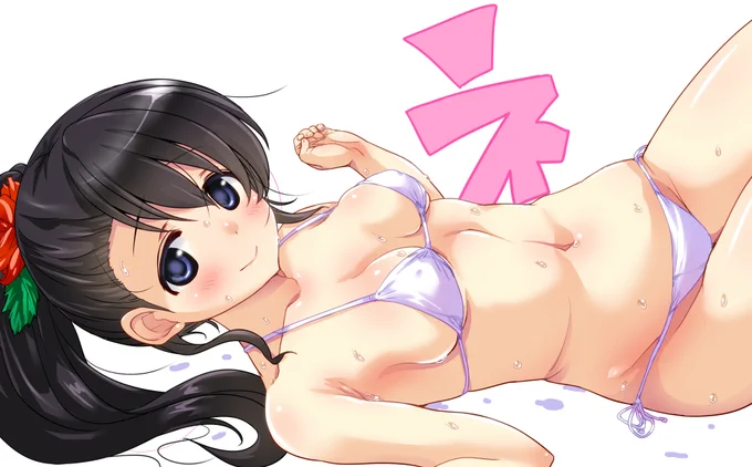 白ビキニポニテな栗原ネネ 