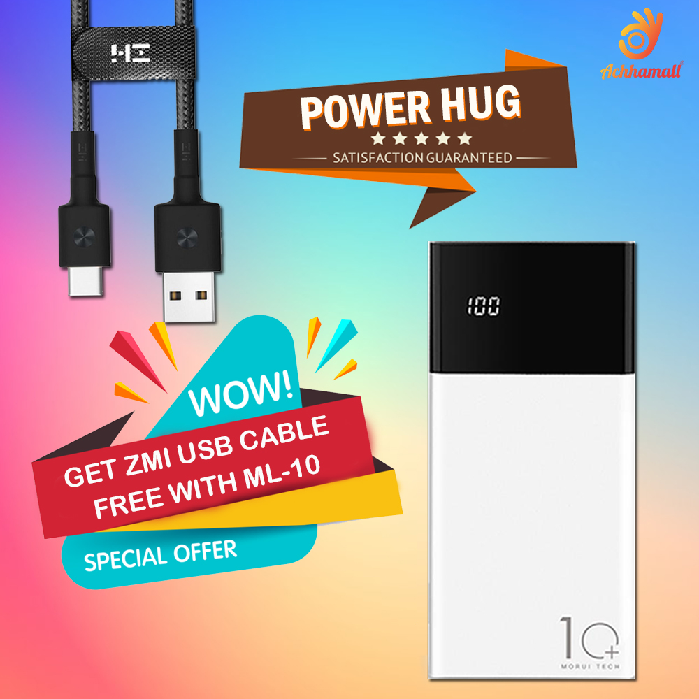 AchhaMall's tweet photo. MORUI 10000 mAh #powerbank with digital display. Get 1-year replacement warranty and a ZMI USB cable absolutely free with this power bank. 

Shop now on https://t.co/CGFh34xFyg 

#onlineshopping #mobile #Offers #Deals #Accessories https://t.co/LnlinKKIib