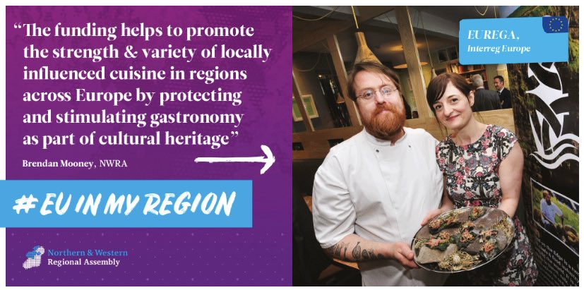NWAssembly's tweet photo. See how @EUREGAproject is promoting the strength and variety of locally influenced cuisine in Galway and other regions across Europe by protecting and stimulating gastronomy as part of cultural heritage. #EUInMyRegion #EUlocal #MadewithInterreg #RegHub https://t.co/MGbGxFAep9 https://t.co/yAlhNwJZhx