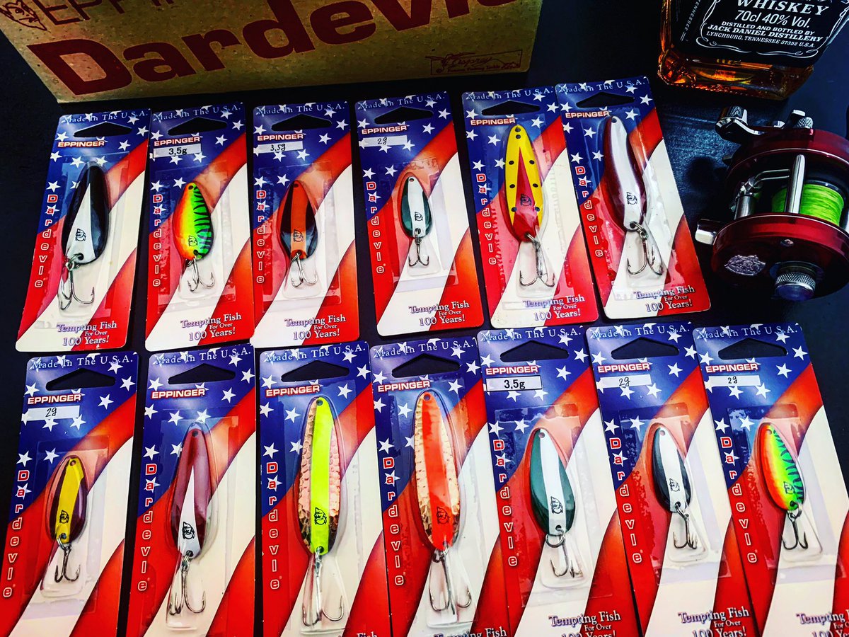 Fender6fenwick9's tweet photo. 少し補充。配色のカッコ良さよ✨

#ダーデブル　#ダーデブルスプーン　　　　　
#dardevle  #dardevlespoon #eppinger  #トラウトフィッシング　
#1500c https://t.co/XpiPkyighM
