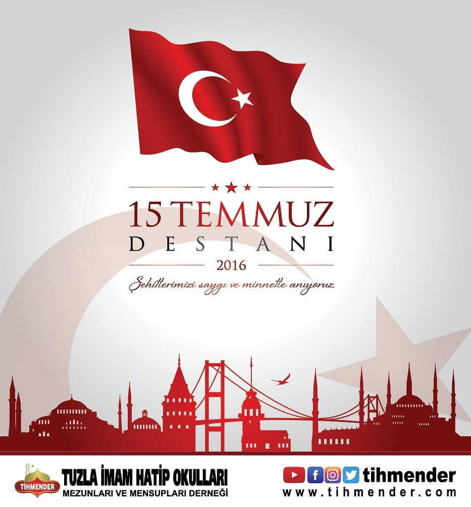 GencTihmender's tweet photo. Allah; vatanımıza, bayrağımıza, ezanımıza, milletimizin birlik ve beraberliğini daim etsin. Vatanımıza göz diken hainlere fırsat vermesin. Kahramanlarımızı #15Temmuz Destanı’nın 4. yılında şükranla ve dua ile anıyoruz. 🇹🇷 https://t.co/kSKdehcmyx