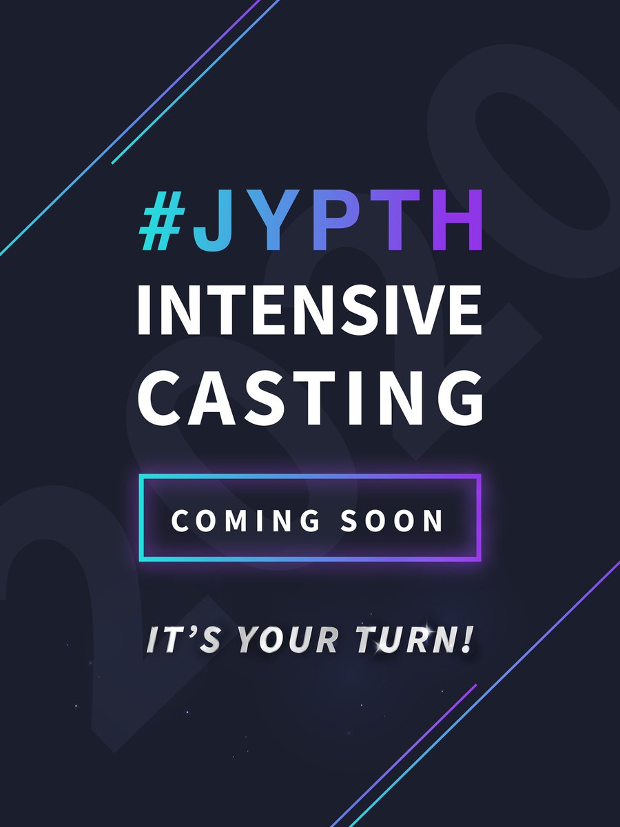 JYPTHAILAND's tweet photo. 'IT'S YOUR TURN!' 
COMING SOON..🤭

#INTENSIVECASTING
#JYPTHAUDITION
#JYP #JYPTH https://t.co/gXkjzcBmJ0