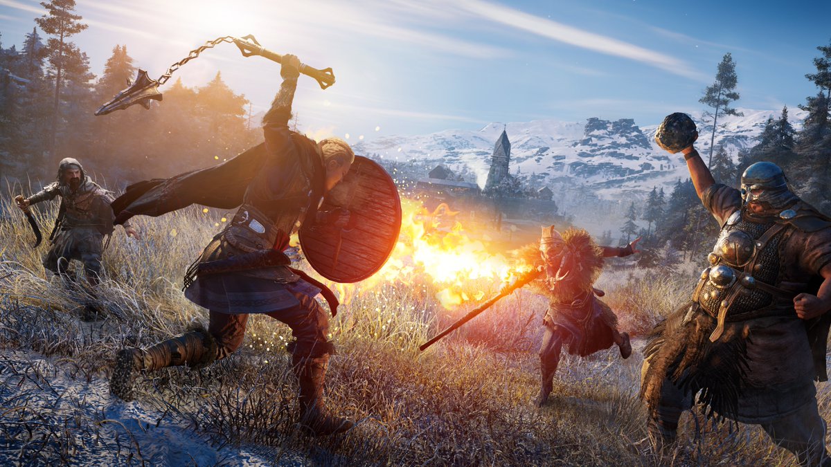 assassinsspain's tweet photo. Reviéntalos a todos. (O asesínalos de un solo golpe con tu Hoja Oculta). Tú decides. #AssassinsCreedValhalla https://t.co/7eLLNWokWo