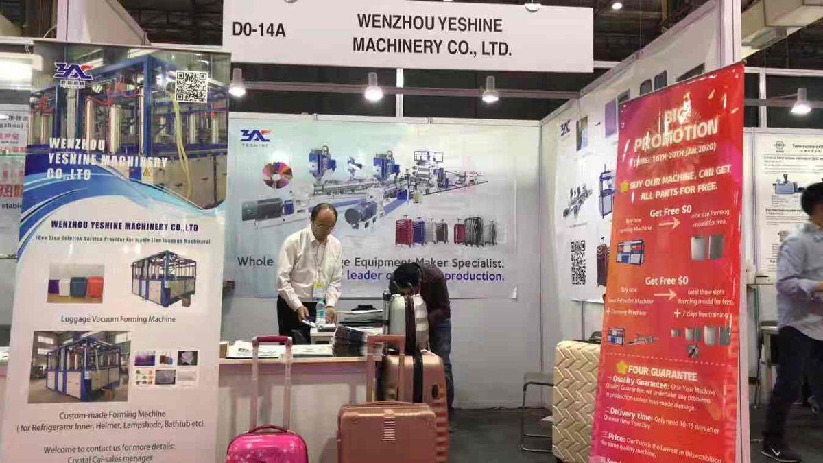 yeshinemachine's tweet image. Yeshine Machinery Mumbai Plastivision India

Turkey, Algeria, Morocco, Thailand and India are the main targets of Yeshine Machinery. Yeshine Machinery is a one-stop solution provider of whole line luggage machinery.
yeshinegroup.com/products
#luggagemachine
#plasticextrusionmachine