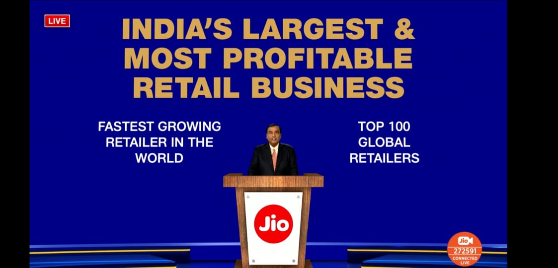 (12/n) Reliance Retail 8x revenue, 11x profit growth in the last 5 years. The fastest-growing retail chain in the world! 162936cr Revenue, 9654cr EBITDA #RelianceRetail  #RelianceAGM  #RelianceAGM2020