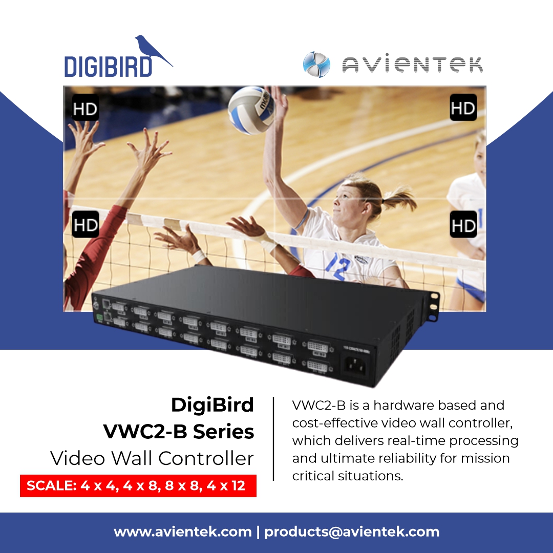 avientekglobal's tweet photo. DigiBird VWC2-B SeriesVideo Wall Controller
hardware based and cost-effective video wall controller.
more Details : products@avientek.com
#DIGIBIRD #AVIENTEK #VWC2-B #VideoWallController https://t.co/31QGyovtfi