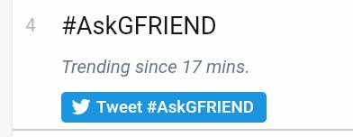 GFriendTR's tweet photo. 200715 #AskGFRIEND tag'i, Twitter Dünya gündeminde 4. sıradaydı!💪 https://t.co/3N1Fzv9Eep