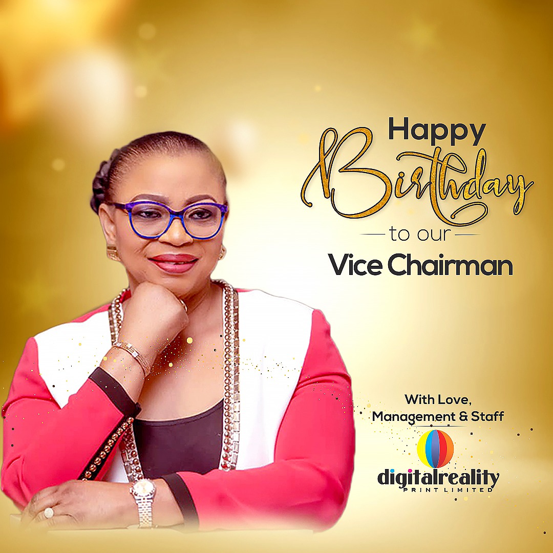 digitalreality3's tweet photo. Today we celebrate our Vice Chairman, Mrs Folorunso Alakija. Thank you for your wise leadership, guidance and commitment to excellence. 

We wish you a glorious new year, long life, sound health and greater achievements.

Happy Birthday from all of us at Digitalreality Print Ltd https://t.co/azMmzxMWgl