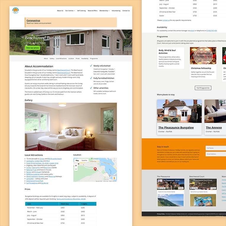 We worked with CEHC to develop a self catering section on their website we currently manage. Each self catering property has its own page, that provides guest's with all the information they need. We also gave the homepage an update. #website #websitedesign #westhoughton