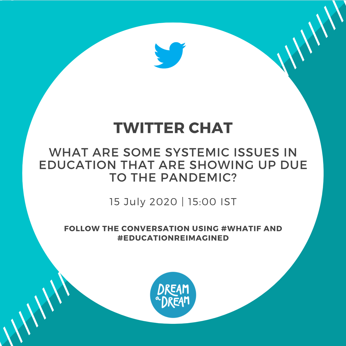 DreamADreamInd's tweet photo. Q4. What are some systemic issues in education that are showing up due to the pandemic? #WhatIf #EducationReimagined https://t.co/0tRwzMiBjK
