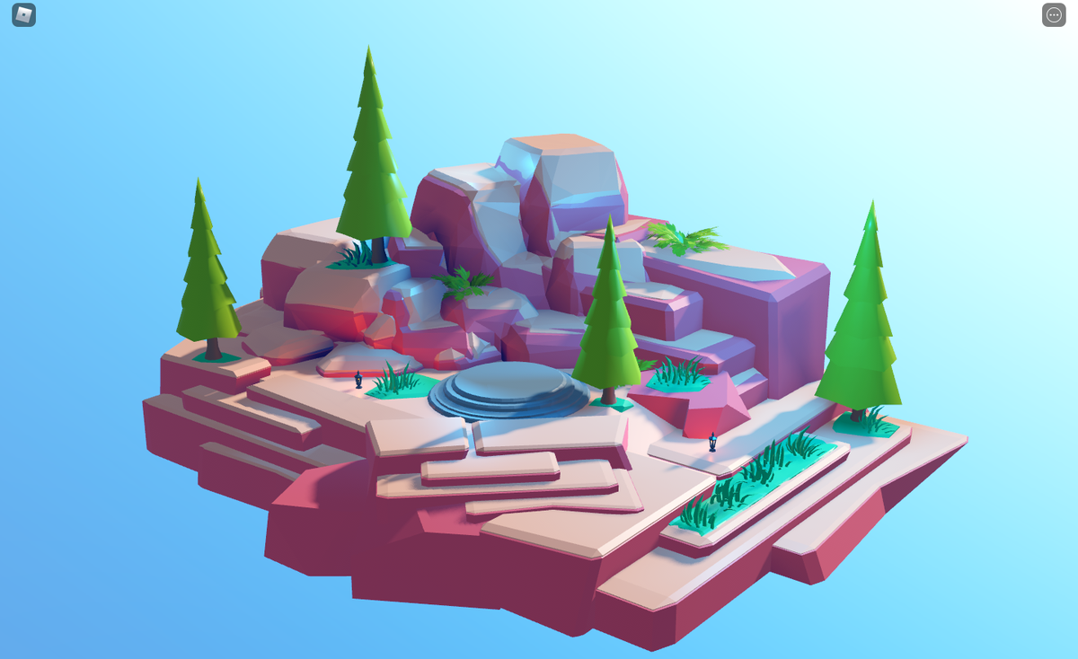 BlackoutCedar's tweet image. A little low poly scene i made tonight becuase I was bored #RobloxDev #EnvironmentArt More lighting situations in the comments.