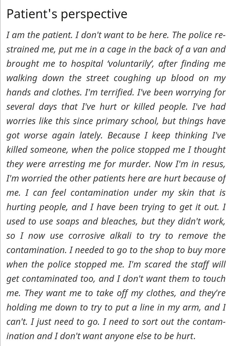 If you’re wanting “the other side of the story” and how I came to be with police, I’ve written about the type of emergency here. This was about yet another incident. I’m not well. But I’m not committing offences either. I need mental health help not arrest  https://www.cambridge.org/core/journals/bjpsych-bulletin/article/when-selfharm-is-about-preventing-harm-emergency-management-of-obsessivecompulsive-disorder-and-associated-selfharm/AB29394E48CDCB659B642D71B5D69462/core-reader