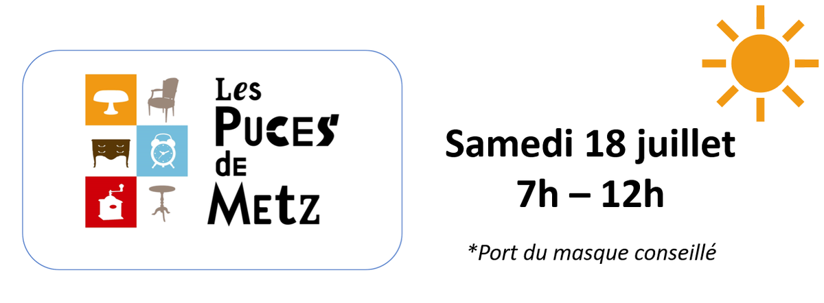 Venez nombreux, dès demain 7h pour le deuxième marché aux Puces de l'été au Parc des Expositions de Metz🌞 !

👉 Plus d'infos et mesures mises en place sur : metz-expo.com/evenement-15-m…