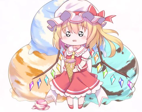 アイス落としてぴえんのフランちゃん? 