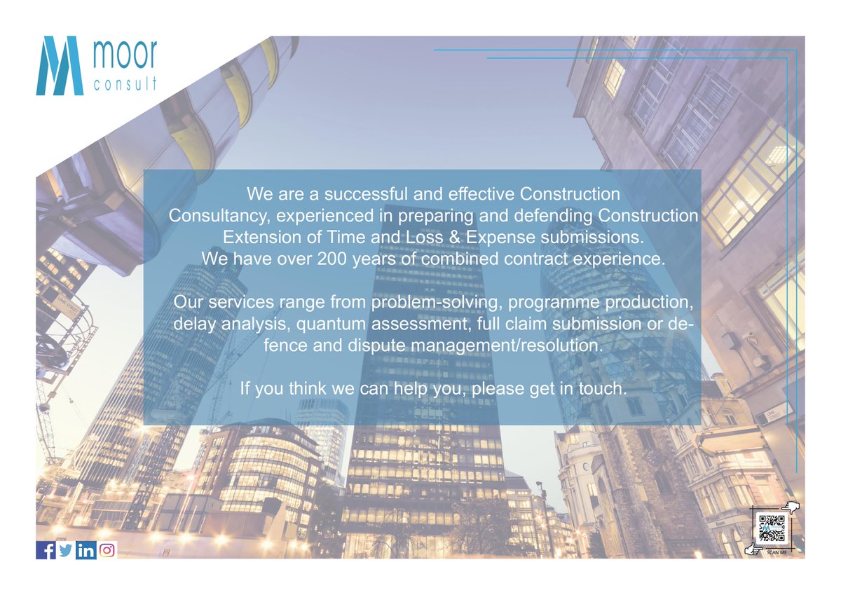 Moor_Construct's tweet photo. Are you a main contractor or specialist trade?
Do you think we can help you?
Please get in touch!
#constructionconsultancy #moorconsult #problemsolving #programmeproduction #disputeresolution #delayanalysis #quantumassessment https://t.co/Qm3js72rQg
