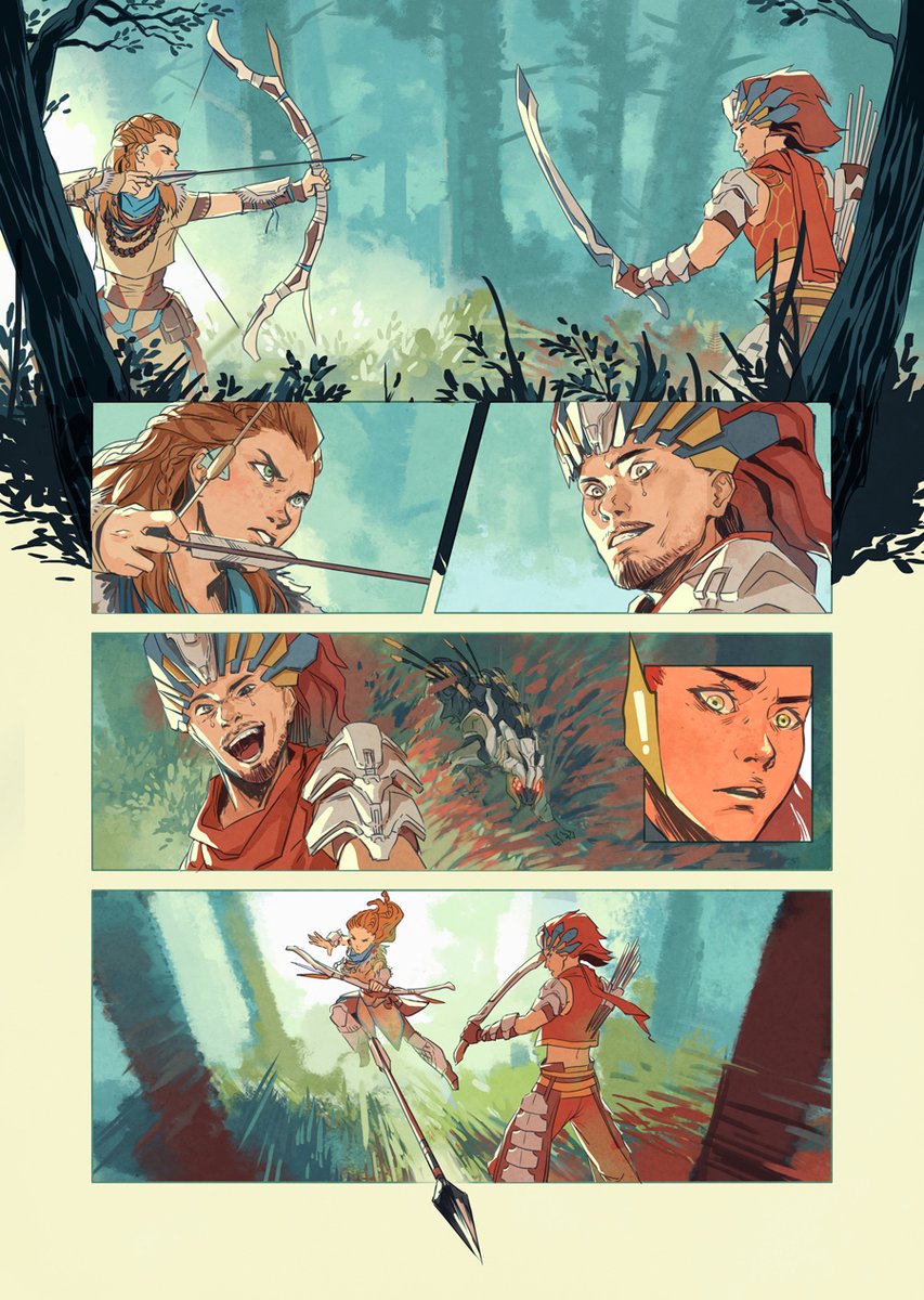 Test pages I did for Horizon Zero Dawn comic back in 2018. ⚠ These are test pages. The final style we used for the comic may different ⚠
Titan Comics | Guerrilla Games
#HZD #horizonzerodawn #beyondthehorizon #Aloy #comicpages