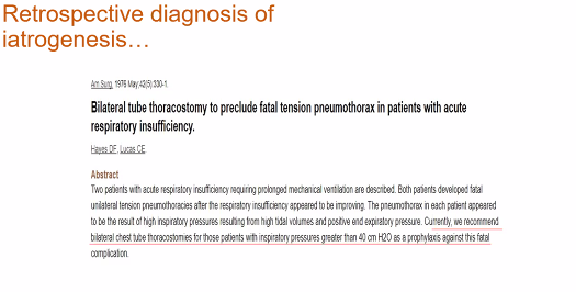 . @sgdambrauskas shows a paper from the 70s suggesting that bilateral chest tubes should be prophylactically placed to prevent tension pneumo!  #Zentensivist